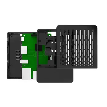 GeeekPi ABS Negru / Alb Capac Caz Cabina de Coajă Cutie + radiatoare + Ventilator de Răcire pentru Raspberry Pi 3 B+ Plus / 3 B / 2 B