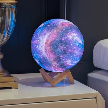 Imprimare 3D Star Luna Lampă 16 Schimbare de Culoare Touch Și Control de la Distanță Acasă Decor Creativ Cadou USB Led Lumina de Noapte Galaxy Lampa