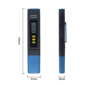 Ketotek PH-metrului Digital Termometru ATC TDS&CE Tester de Temperatura Celsius grade Fahrenheit pentru Aquarium Pool Vin Urină Apă