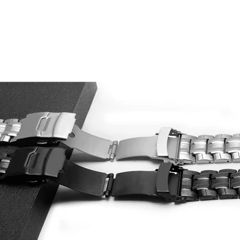 PEIYI Precizie, curea din otel adaptat Casio ceas din oțel bandă rezistent la apa om curea EF-535D-7A Ceas Lanț Argintiu Negru