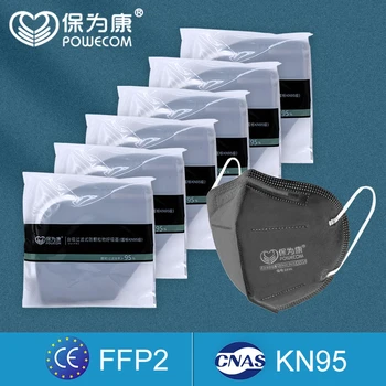 POWECOM KN95 Carbon Activat Masca de Fata 5 Straturi Filtru de Protecție, Masca de Adult Respirabil Gura Inabusi Anti-ceață de Praf Masca de Acoperire
