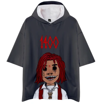 2020 Nou 3D Imprimate Trippie Redd cu Gluga tricouri Barbati/Femei de Vara cu Maneci Scurte Tricou Hip Hop Rapper Streetwear Haine