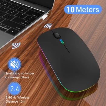 Wirless Reîncărcabilă Bluetooth5.1 Mouse-ul pentru Mac Laptop Wireless Bluetooth cu LED-uri Colorate Mouse-ul pentru MacBook Pro Air Windows Android