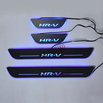 4 BUC Acrilice Mișcare a DUS Pedala de bun venit Masina Scuff Placa Pedala Pragului de Ușă Calea Luminii se potrivesc Pentru Honda HR-V HRV 2016 2017 2018 2019