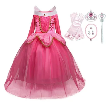 3 4 6 8 10 Ani Fete Frumoasa Adormita Partid Rochie Copii Aurora Halloween Costum De Printesa Pentru Copii De Ziua De Crăciun, Haine