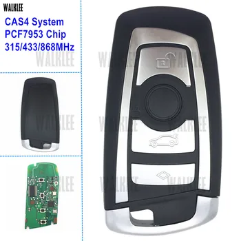 WALKLEE Inteligent Cheie 4 Butoane Costum pentru BMW CAS4 CAS4+ 1 3 5 7 Serie cu PCF7953 Chip 315MHz 433MHz 868MHz acces Telecomanda