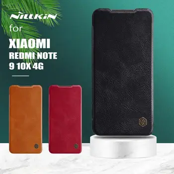 Pentru Xiaomi Redmi Nota 9 10X 4G Caz Nillkin Qin Flip case din Piele Moale de Lux de Afaceri de Telefon Capacul din Spate pentru Redmi Nota 9 10X 4G
