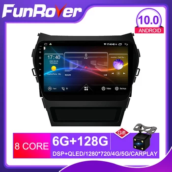 FUNROVER Pentru Hyundai iX45 Santa Fe 3 2013-2016 Radio Auto Multimedia Player Video de Navigare GPS Android de 10.1 stereo 8 core dvd