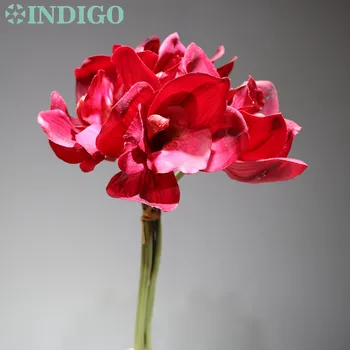 INDIGO 5pcs Mini Portocalii, Orhidee Cymbidium Buchet Real Touch Nunta de Flori Artificiale Flori Florale Eveniment Decor Petrecere
