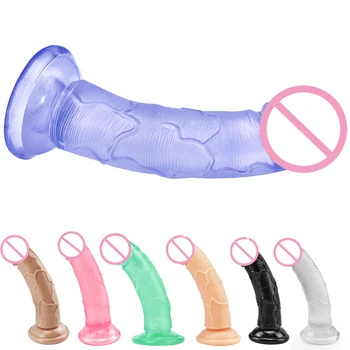 Adult manual de masturbare stick jeleu serie penis artificial penis mic de simulare penis fals destul de puternic de sex feminin adult sex produsele
