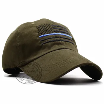 LIBERWOOD Steagul American Linie Subțire Profil Scăzut Tactice Pălărie Capac Pentru Aplicare a Legii de Poliție Albastru Brodate Șapcă de baseball hat