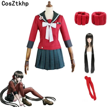 Danganronpa V3 Uciderea Armonie Harukawa Maki Uniformă Școlară Cosplay Costum la comanda orice dimensiune peruci