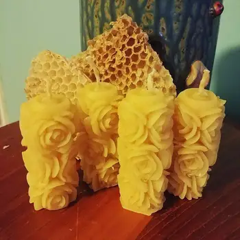 3D Rose Matrite lumanari Cilindru și Sferă Forma de Flori de Trandafir Silicon Matrite pentru a Face DIY de Casă, Lumânări din ceară de Albine Baie