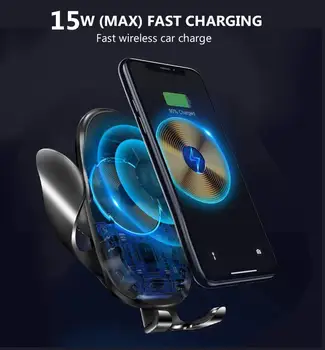 XIAONI Masina Încărcător Wireless pentru iPhone 11 X XS XR 8 Samsung S9 S10 S20 Încărcător Suport de Încărcare Wireless Rapidă Mașină Suport de Telefon