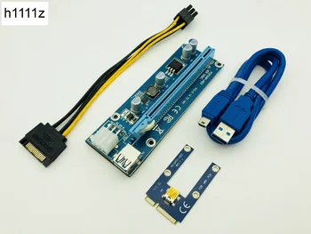 Mini PCIe, PCI-E PCI Express Riser Card PCIE Extender 16X, SATA sa 6pini IDE Molex Cablu de Alimentare pentru BTC ETH Litecoin Miner Minier