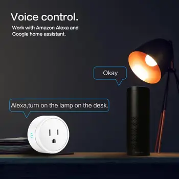 10 Buc Smart Home Socket Priză de Putere Comutator WIFI Evacuare Plug SUA Calendarul de Control Vocal pentru Amazon Alexa APP Google Control de la Distanță