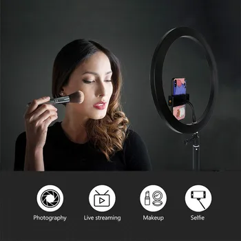 Selfie Inel de Lumina 5 9 13 Inch 3200K-5600K LED Lampă Fotografie 3 Culori pentru Modul Video de pe YouTube Machiaj Foto Anillo De Luz Lumina