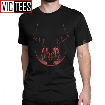 Bărbați Frați de Sânge Hannibal Va Tricou Lecter Mads Groază Hannigram Bumbac Pur Supradimensionate T-Shirt