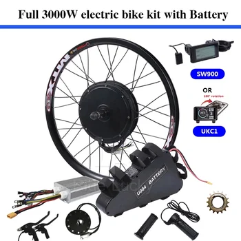 70-80km/h 135mm abandonului 60v 3000w biciclete electrice coversion kit 60V 24.5 ah 3000W ebike litiu acumulator inclus