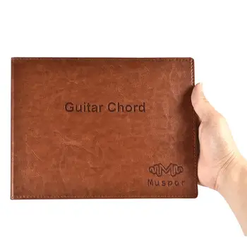 Muspor Coardă de Chitară de Carte Grafic de Înaltă Calitate din Piele PU cu 6 corzi Paperback Chitara Tablature Guitarra Exercițiu deget Foaie