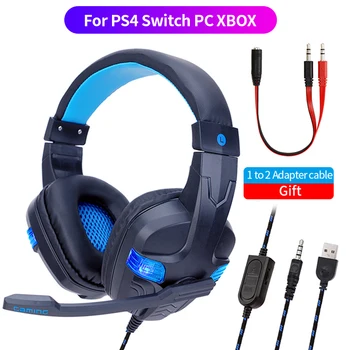 7.1 Pentru PS4 Xbox Calculator Gaming Headset Gamer cu Fir Căști Cu Microfon de 3,5 Jack Cosque USB cu LED-uri de Bas Cascos Pentru PC Telefon