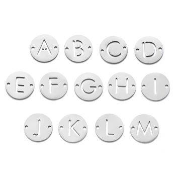 26pcs/lot Oțel Inoxidabil 12mm Rotund AlphabetDIY Inițialele Pandantiv Farmece Conectori pentru a Face Bijuterii Accesorii De la a-Z
