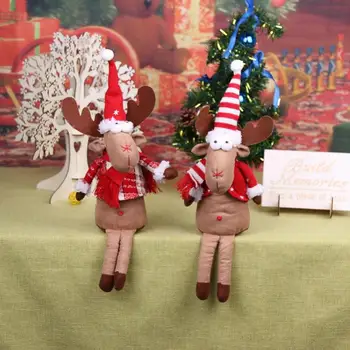 Mai nou Cadou de Crăciun Cerb Papusa navidad Decoratiuni de Craciun pentru Casa Xmas Copac Agățat Ornamente Pandantiv Cadou 32*12cm