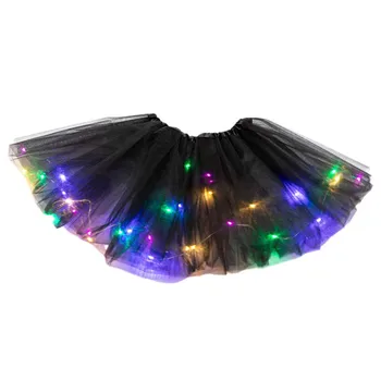Copii fete Fusta Costum de Lux LED Lumina Pettiskirt Balet Copii fuste tutu de dans Plasă de Fuste pentru Copii haine de fata