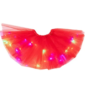Copii fete Fusta Costum de Lux LED Lumina Pettiskirt Balet Copii fuste tutu de dans Plasă de Fuste pentru Copii haine de fata