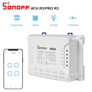 SONOFF 4CH R3 PRO Smart Home pentru Alexa MINI WiFi RF Smart Switch Inteligent de Control de la Distanță APP DIY Google Acasa KIt 4-Bandă