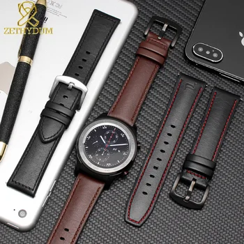 Autentice din piele de curea de ceas pentru Huawei watch GT Vis Magie ceas 2pro curea 22mm ceas brățară de cauciuc jos banda albastra