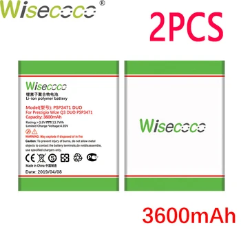 WISECOCO 2 BUC 3600mAh PSP3471 DUO Baterie Pentru Prestigio Wize T3 DUO PSP3471 Telefon cea mai Recentă Producție Baterie+Numărul de Urmărire