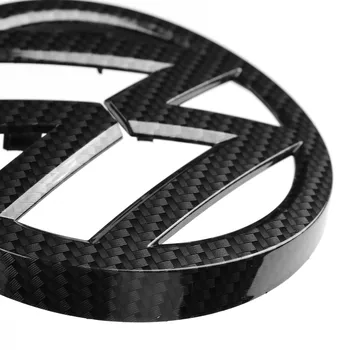 112mm Fibra de Carbon Negru din Spate a Capacului Portbagajului Insigna Logo Emblema de Înlocuire pentru Volkswagen Golf MK7