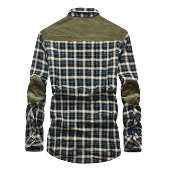 Omul de Îmbrăcăminte Camasa Carouri Barbati Lână Lână Cald Gros Tricouri Tricouri Casual cu Maneci Lungi camisa masculina harajuku Tricou