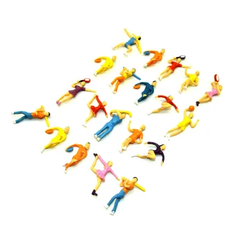 30pcs/lot arhitectura model la scară sport figurile 1:50 miniaturale de oameni de culoare pentru diorama constructii de drumuri scena cursa face