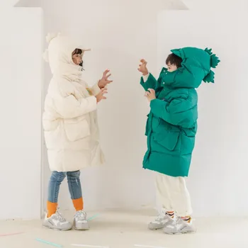 100-140cm inaltime nouă 2020 iarna cald îngroșa fete jos jacheta cu gluga fete haina de iarna pentru copii îmbrăcăminte de iarnă