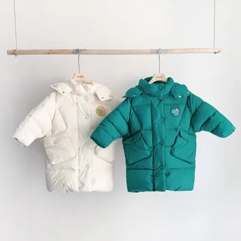 100-140cm inaltime nouă 2020 iarna cald îngroșa fete jos jacheta cu gluga fete haina de iarna pentru copii îmbrăcăminte de iarnă