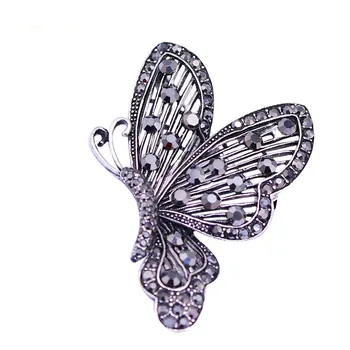 Noua Epocă Brosa Fluture Insecte Cristal broșă Pulover Haina Broșă Corsaj de Bijuterii de Lux Cadouri pentru Femei Accesorii