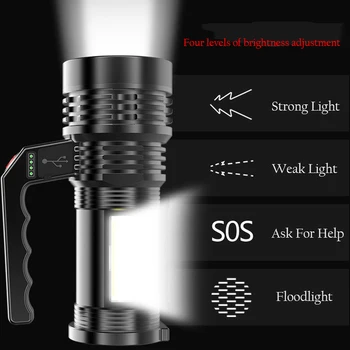 Portabil Mini Lanterna LED-uri USB Reîncărcabilă LED P500 Lanterna Reflector Puternic rezistent la apa lumina Reflectoarelor pentru Pescuit Lumina Lanternei