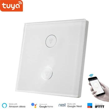 WiFi inteligent comutator de lumină Tuya App touch control UE 1 2 3 bandă de Sticlă panou comutator de perete electrocasnice de start google compatibil