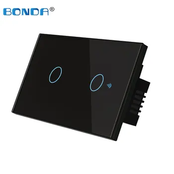 BONDA atingeți comutatorul NE-standard graffiti inteligent WiFi + RF + Alexa control vocal inteligent de perete adaptor WiFi AC 110v250v control de la distanță