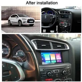 Android 10.0 4G+64GB GPS Auto DVD Player Multimedia Radio Pentru Citroen C4 C4L DS4 2011-Navigare GPS vedio unitate player dsp