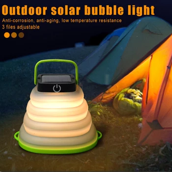 LED-uri Gonflabile Lumina Solara Pliabil Hangable din Latex Moale Lampă în aer liber Felinar Durabil Portabil JDH99