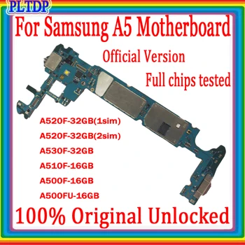 Placa de baza pentru Samsung A5 A520F A510F A530F A500F A500FU A5000 Original, deblocat Cu chips integral logica bord Transport Gratuit