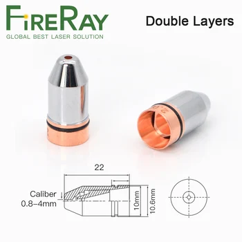 FireRay Glonț Laser Duza Singur Strat Dublu de Calibru 0.8-4.0 Pentru CINCINNATI Raytools laser mech Fibre Masina de debitat cu Laser