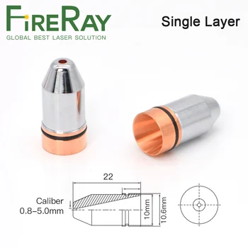 FireRay Glonț Laser Duza Singur Strat Dublu de Calibru 0.8-4.0 Pentru CINCINNATI Raytools laser mech Fibre Masina de debitat cu Laser