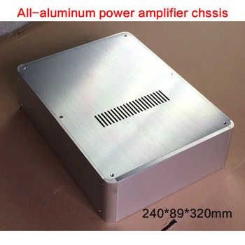 Din aluminiu Amplificator de Putere Șasiu DIY Preamp Caz BZ2409 Amplificator pentru Căști Cutie Amplificator Shell Audio Cabina de 240*89*320mm