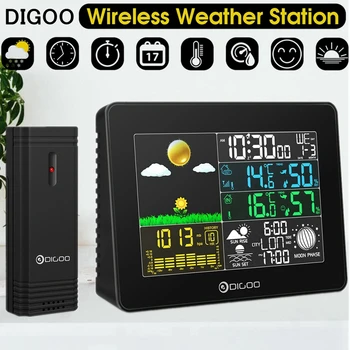 Digoo DG-TH8868 de Interior fără Fir în aer liber Stația Meteo Digitală Senzor de Temperatură Instrumente Higrometru Termometru Ceas