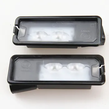 FHAWKEYEQ Buc 2 LED-uri Auto de Înmatriculare Lampă de Lumină 12V Pentru VW CC Eos Polo 6R Amarok Golf Cabrio MK7, Scirocco, Passat 3C 35D943021A