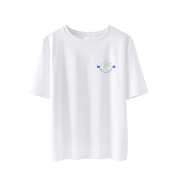 2021 Vara noi de moda liber round neck T-shirt de plante bottom tricou plus dimensiune